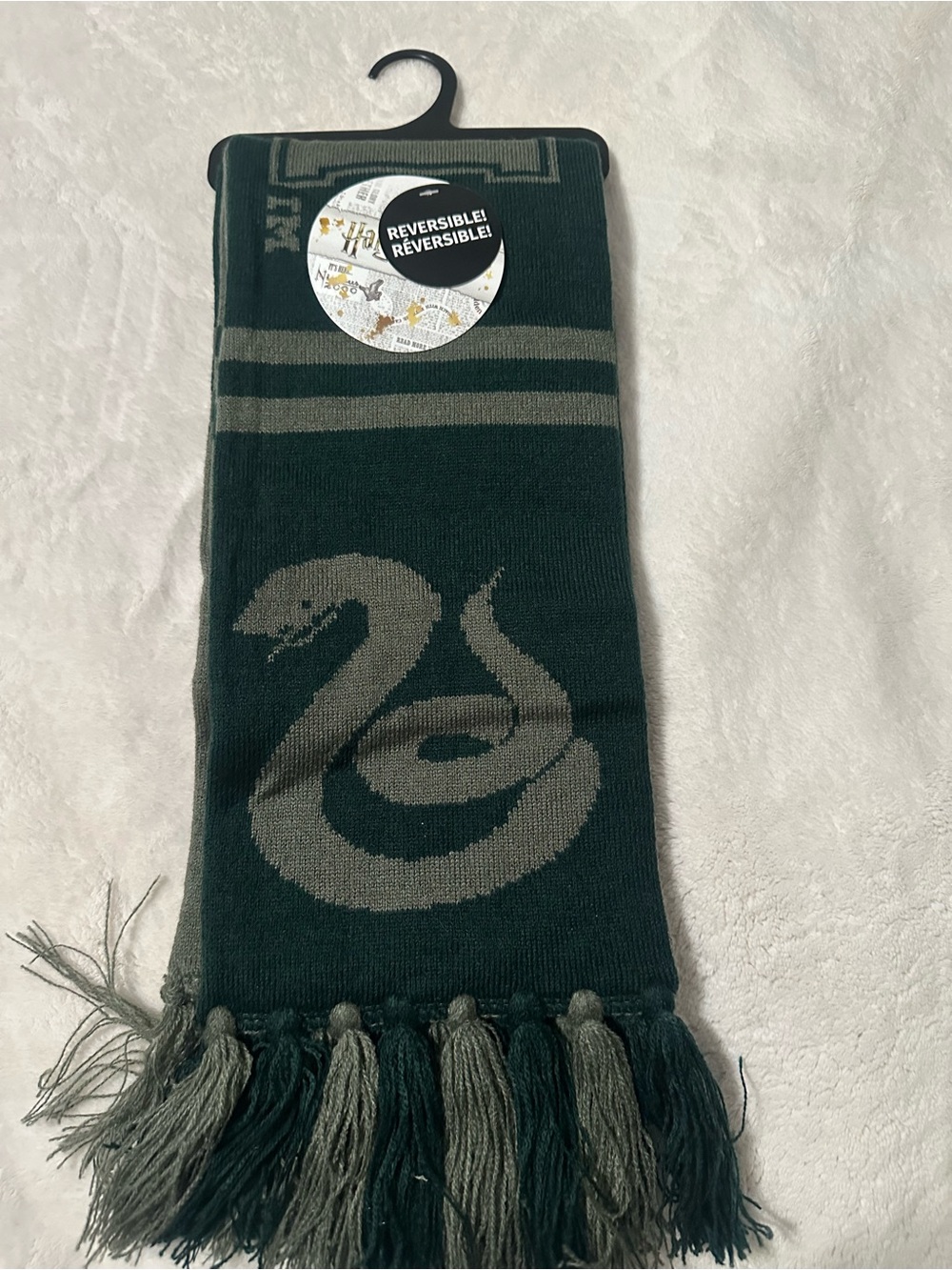 Reversible Slytherin Harry Potter Scarf